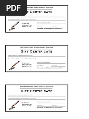 Gift Certificate