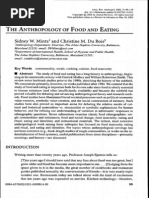Mintz Et Al (2002) the Anthropology of Food and Eating