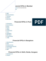 Financial KPOs in Mumbai