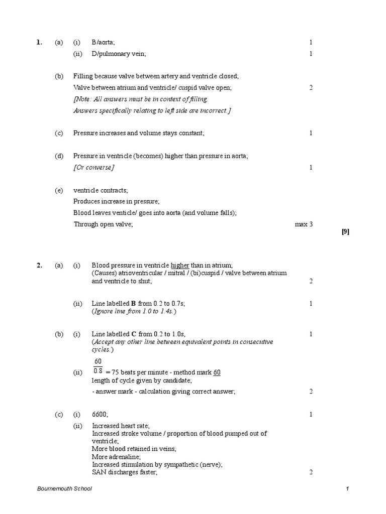 Cardiac Cycle and Heart Valve Dynamics | PDF | Heart Valve | Ventricle ...