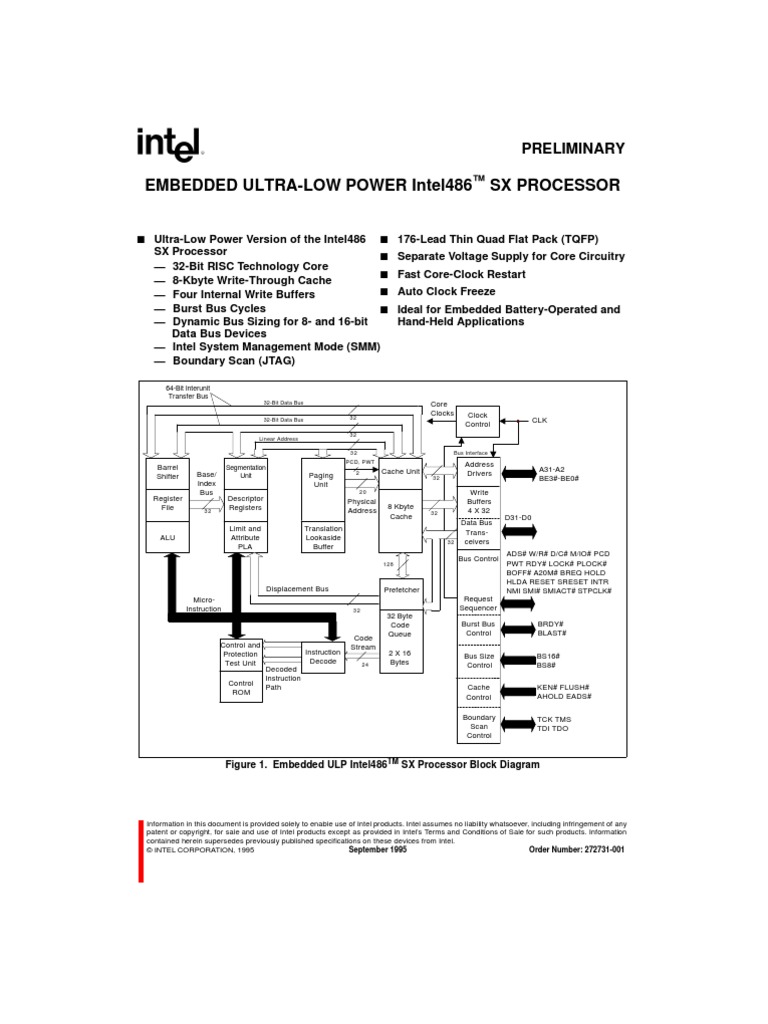 S Ultra-Low Power Version of The Intel486 | PDF | Cpu Cache | Central ...