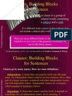 Clauses: Building Blocks For Sentences