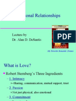 In Interpersonal Relationships: Lecture by Dr. Alan D. Desantis