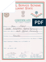 N.S.S. Gujarat State Certificate.