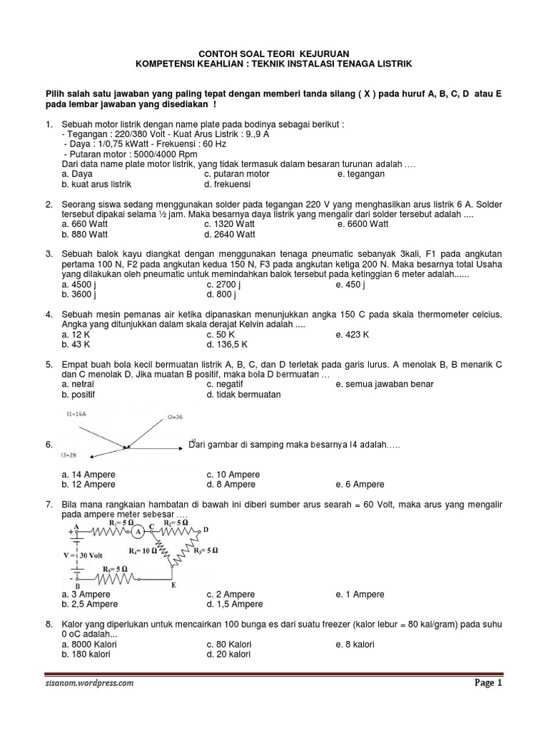 Soal Dan Jawaban Motor Listrik Materi Kuliah