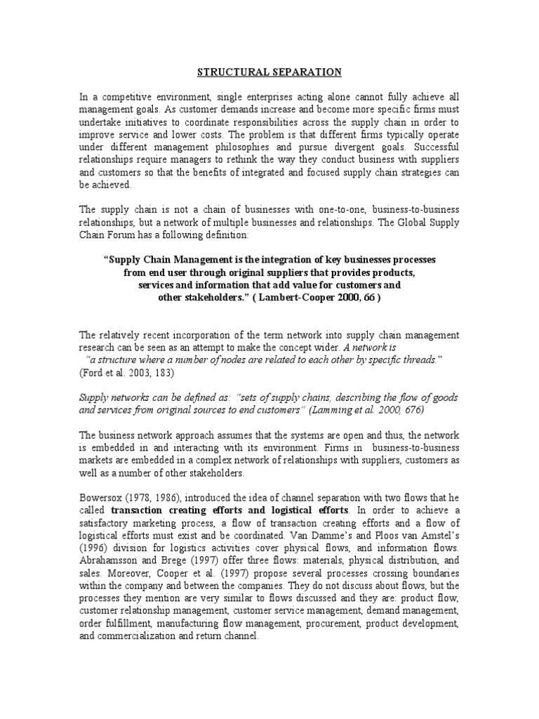 SDM Unit 3 - Channel Separation | PDF | Supply Chain | Sales