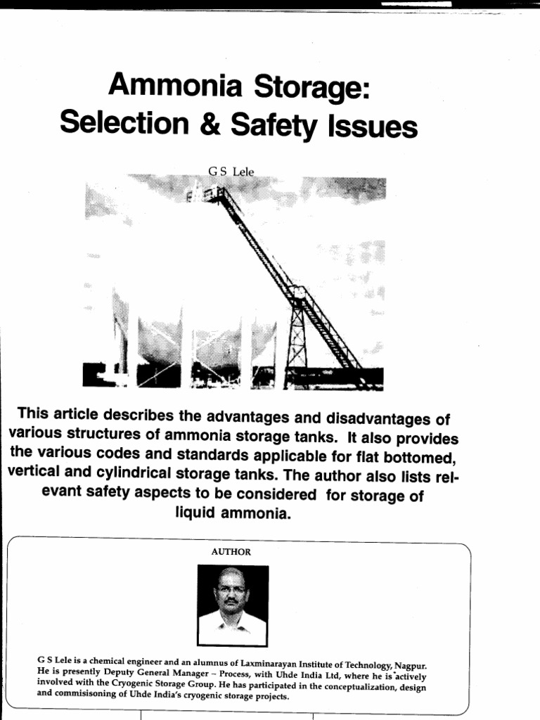 Ammonia Storage