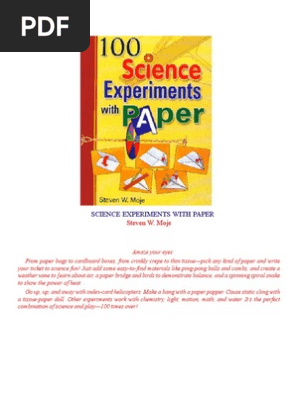 101  Science EXPERIMENTS WITH PAPER