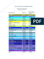 Nombres de Colores Hexadecimales