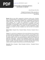 Geografia Fisica e Geografia Humana