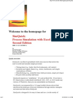 Welcome To The Homepage For: Simquick: Process Simulation With Excel Second Edition