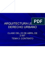 Arquitectura Legal y Derecho Urbano 23 04 07 Tema 3 Contrato
