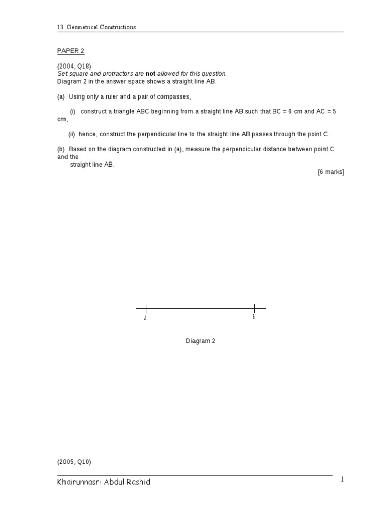 13 - Geometrical Constructions (P2) . | PDF | Geometry | Elementary ...