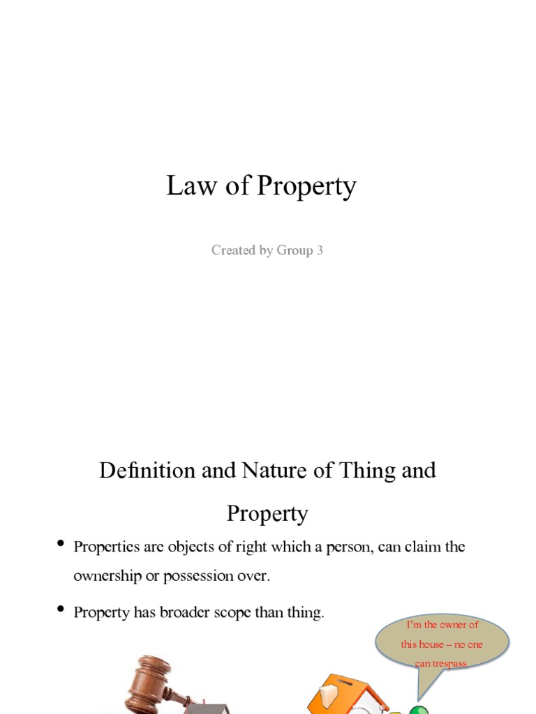 Law of Property | PDF | Ownership | Real Property