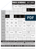 Fitness Schedule Oct 2009