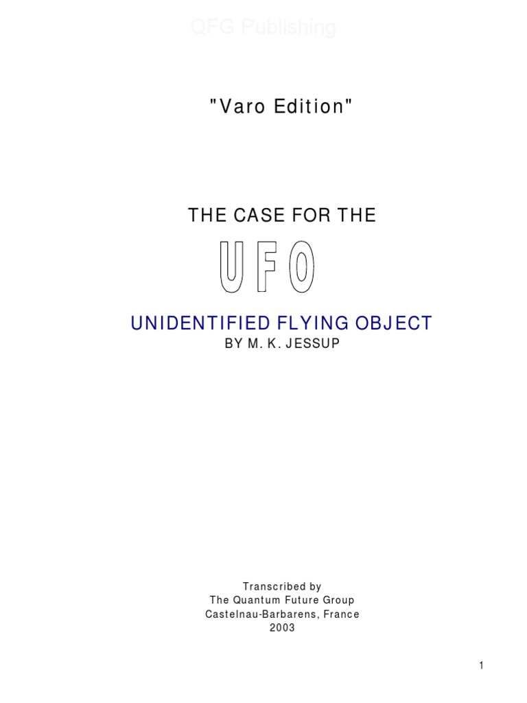 Morris K Jessup The Case For The Ufo | PDF | Unidentified Flying Object |  Meteoroid