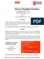 Introduction To Teaching Seminar