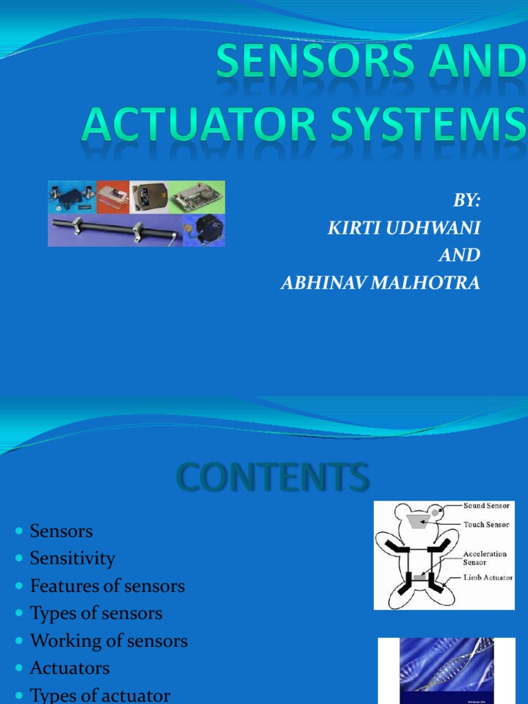 SENSORS AND ACTUATOR SYSTEMS.pptx | Actuator | Sensor
