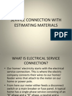 Service Connection With Estimating Materials