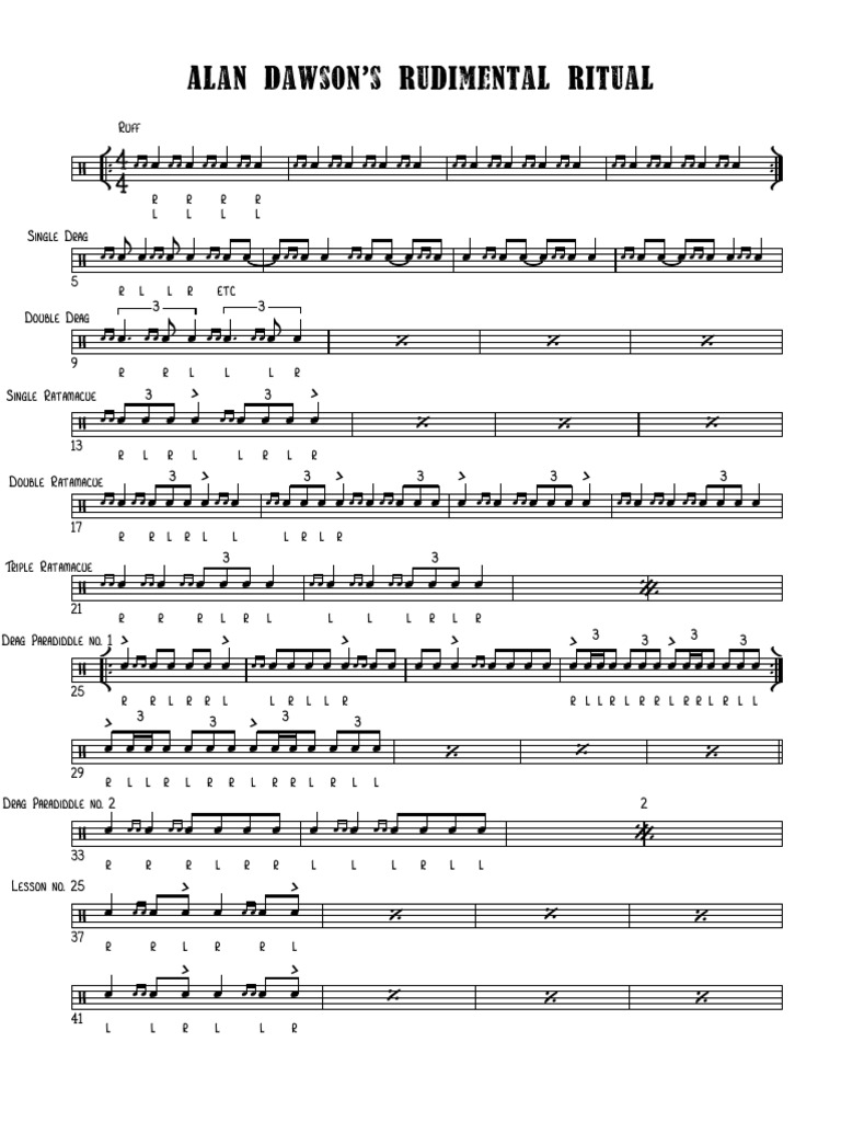 Alan Dawson Rudimental Ritual | Batterie | Mètre et rythme