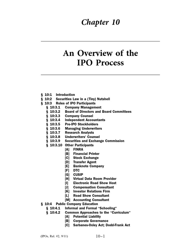 IPO Process | PDF
