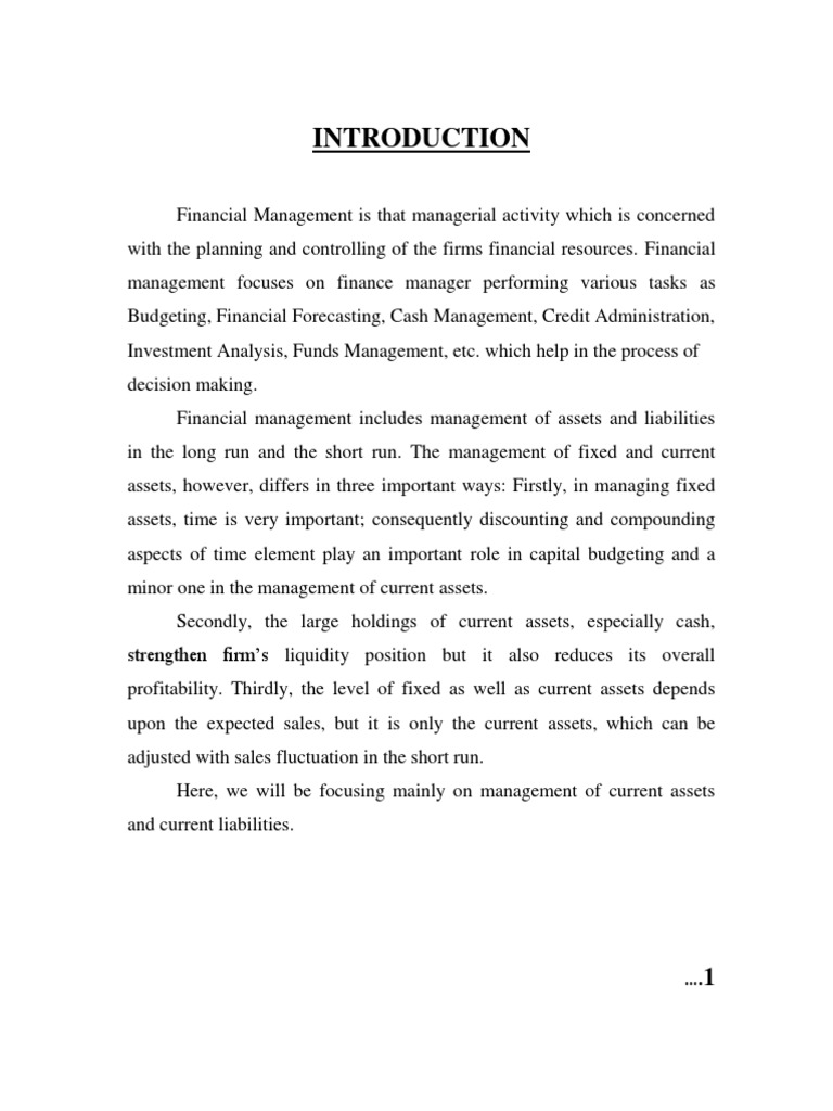 Working Capital Management of BSNL PDF Working Capital Business