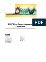 Ansys Known Issues and Limitations
