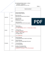 Year 5 Syllabus Break Up 2013 - 2014