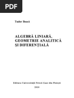 Algebra Liniara Geometrie Analitica Si Diferentiala