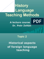 History of Language Teaching Methods: A Lecture Course by Dr. Poór Zoltán