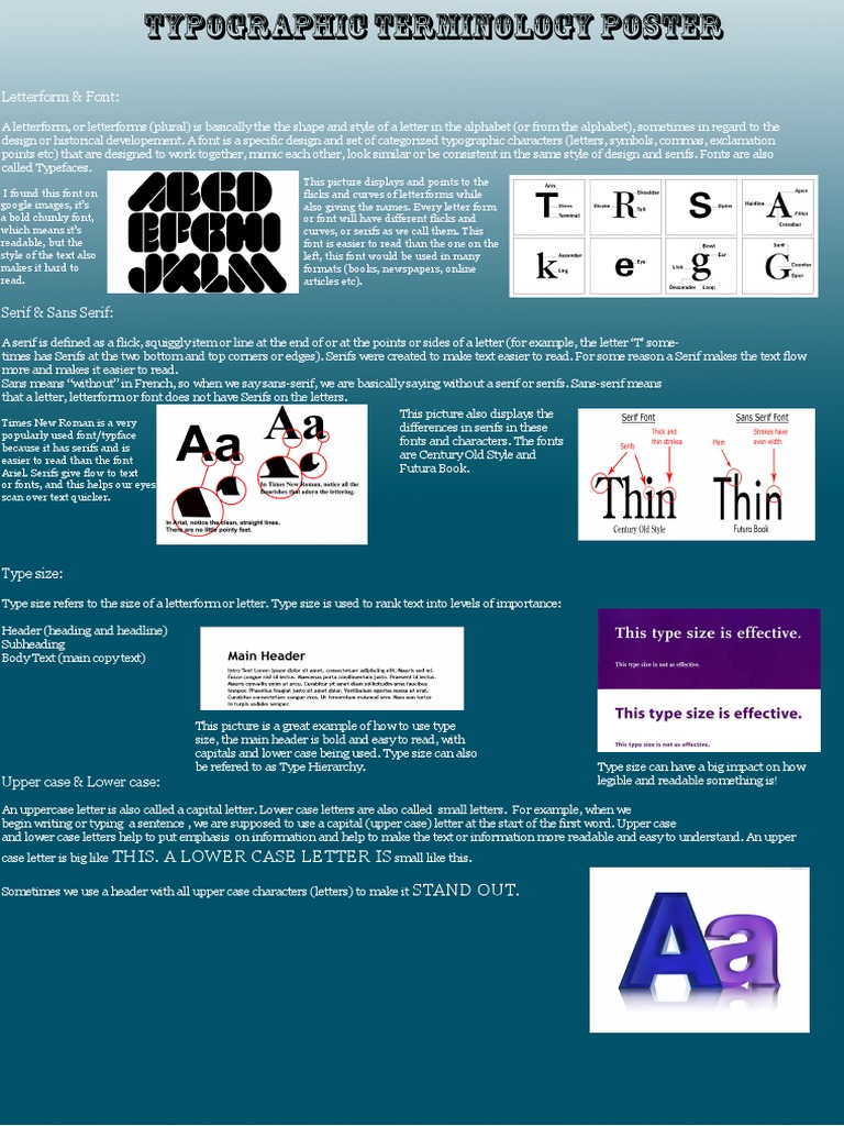 Typography Sans Serif Poster | PDF | Typefaces | Serif