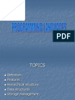 Programming Language Features and Data Structures