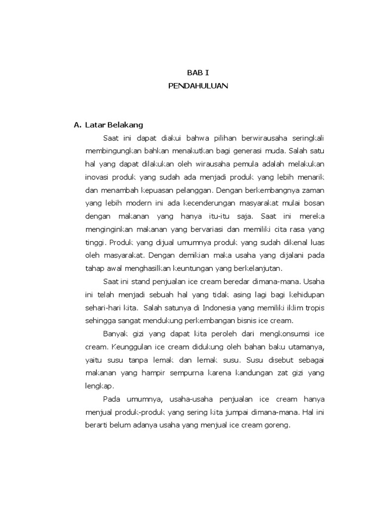 Proposal Ice Cream Goreng