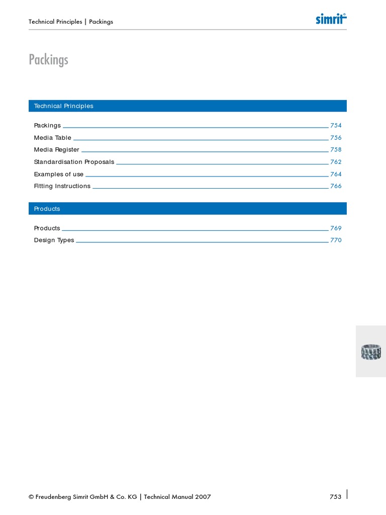 Simrit 09 - Packings (Technical Manual 2007) | PDF
