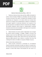 National Internal Security Policy of Pakistan 2014-18