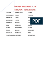 Equipo N 8 Tecnologia Listado de Palabras 9c