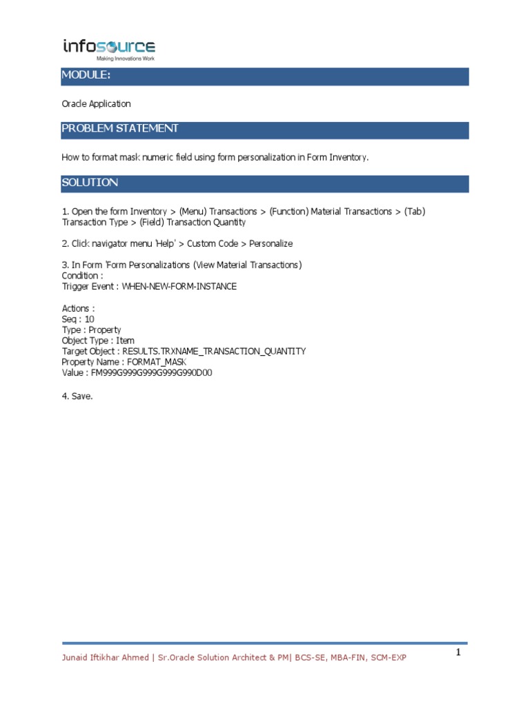 Numeric Field Formatting in Oracle Forms | PDF | Computers