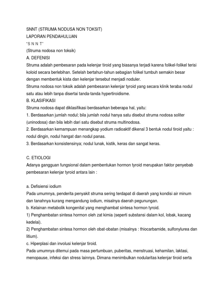 Definisi dan Penanganan SNNT | PDF