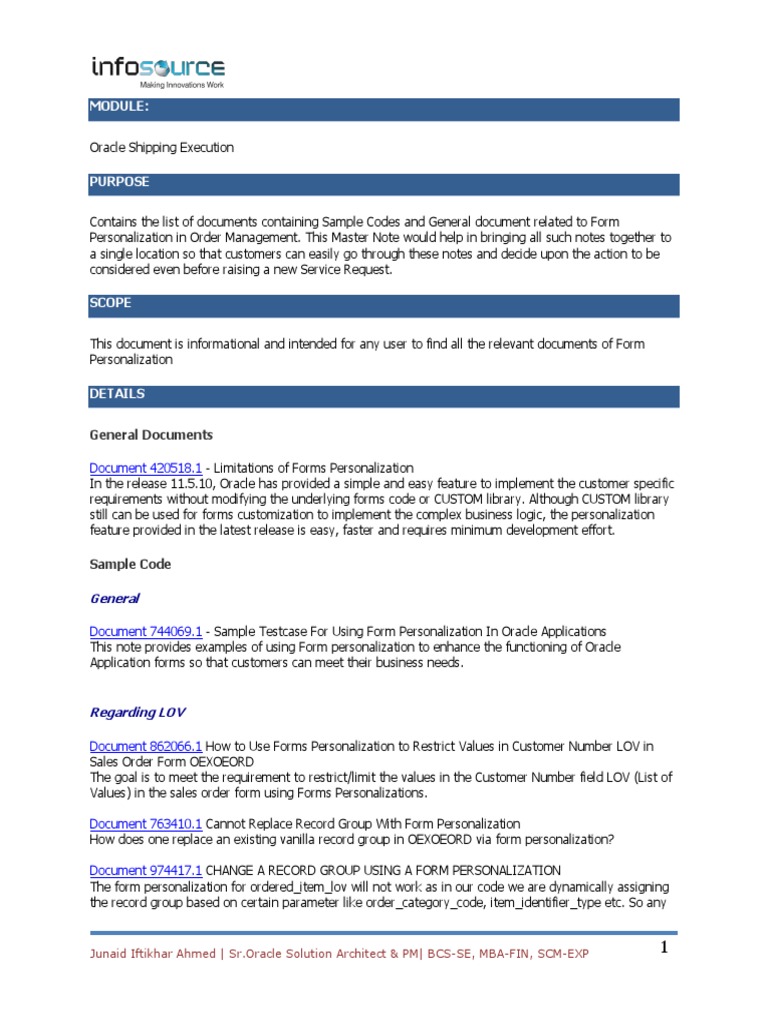 Oracle Forms Personalization Guide | PDF | Library (Computing) | Sales