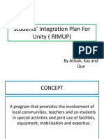 Students' Integration Plan For Unity