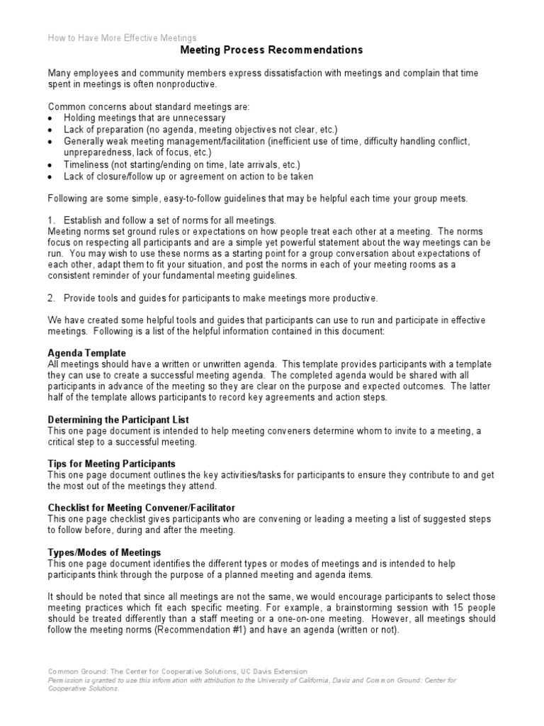 Effective Meeting Management Strategies | PDF | Career & Growth