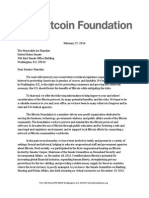 Bitcoin Foundation Letter to Sen. Joe Manchin