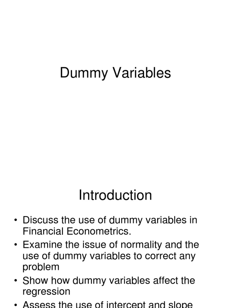 Dummy Variables PDF Dummy Variable (Statistics) Errors And Residuals