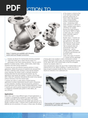 Y Strainer Catalog | PDF | Valve | Steam