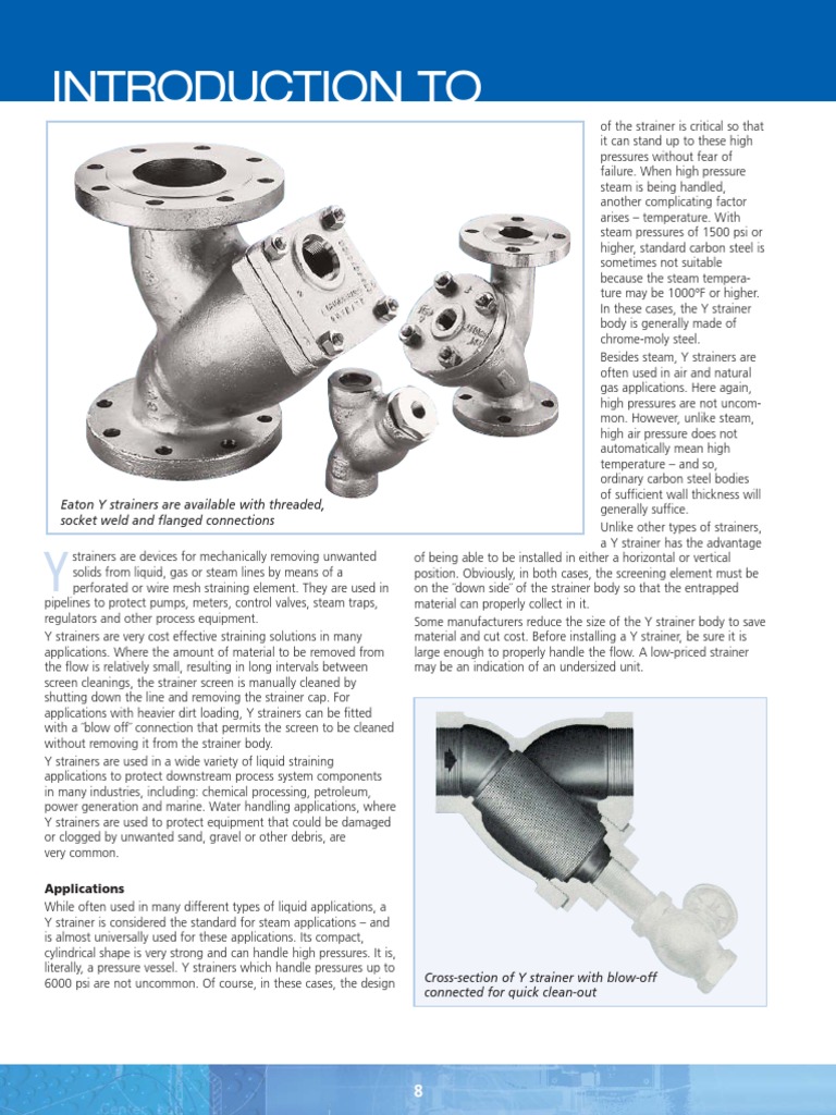 Y Strainer Catalog | PDF | Valve | Steam