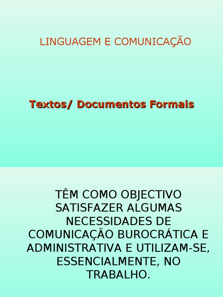Textos formais  Jornalismo  Comunicação
