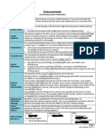 Disbursements: Elearning Course Summary