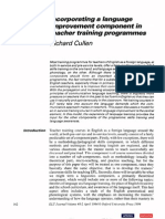 Richard Cullen: Incorporating A Language Improvement Component in Teacher Training Programmes