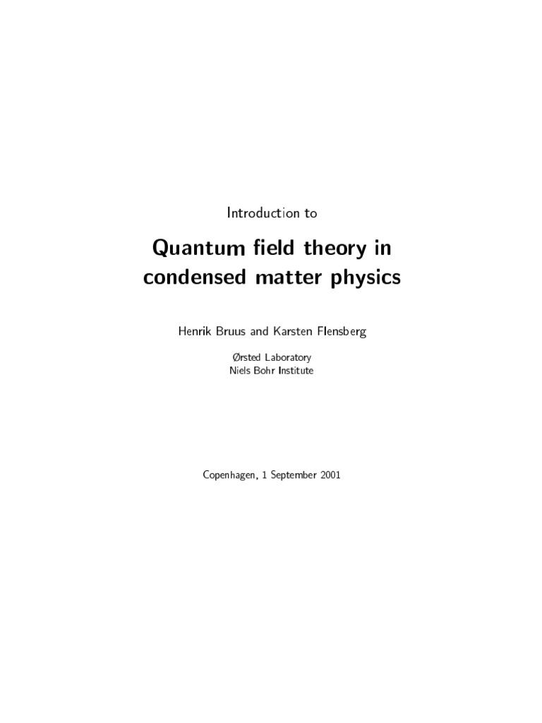 Quantum Field Theory Overview | PDF