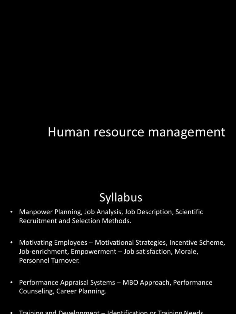 HRM PPT - Manpower Planning and Recruitment & Selection | PDF ...
